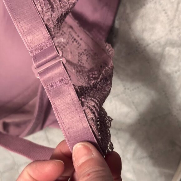 Cacique Lane Bryant Lilac Bra Front Closure Adorable Back with Lace 40DD NWOT - Picture 13 of 15